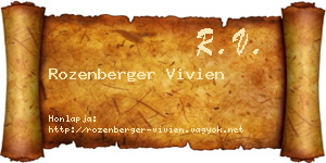 Rozenberger Vivien névjegykártya
