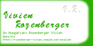 vivien rozenberger business card